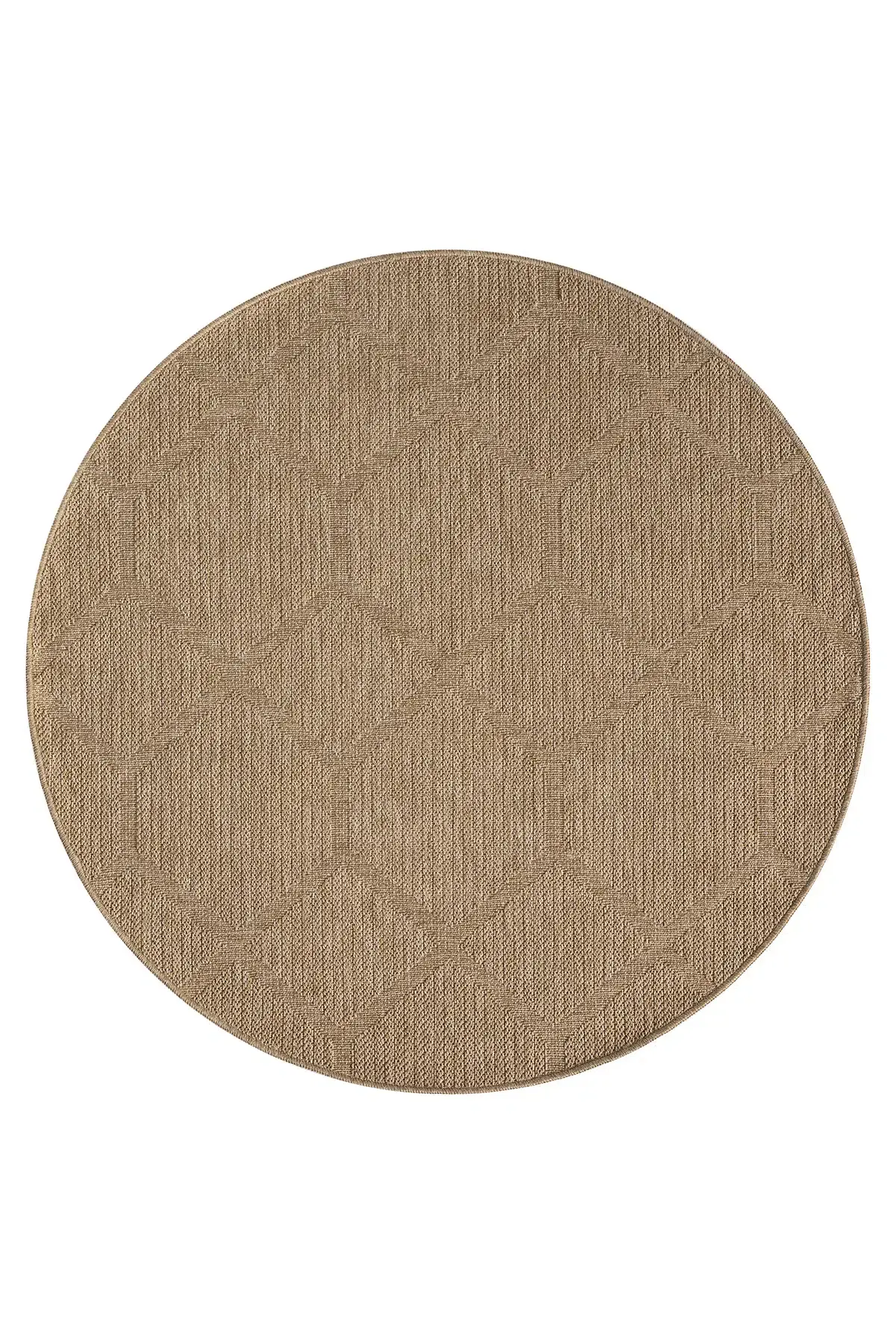 Seyran Halı İndia Hasır Görünümlü Daire Halı 669 Bej