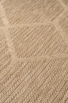 Seyran Halı İndia Hasır Görünümlü Daire Halı 669 Bej