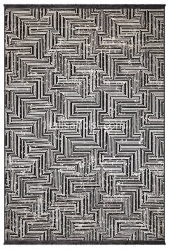 Atlantik Halı London B1004A-SİYAH- VİZON 100X200