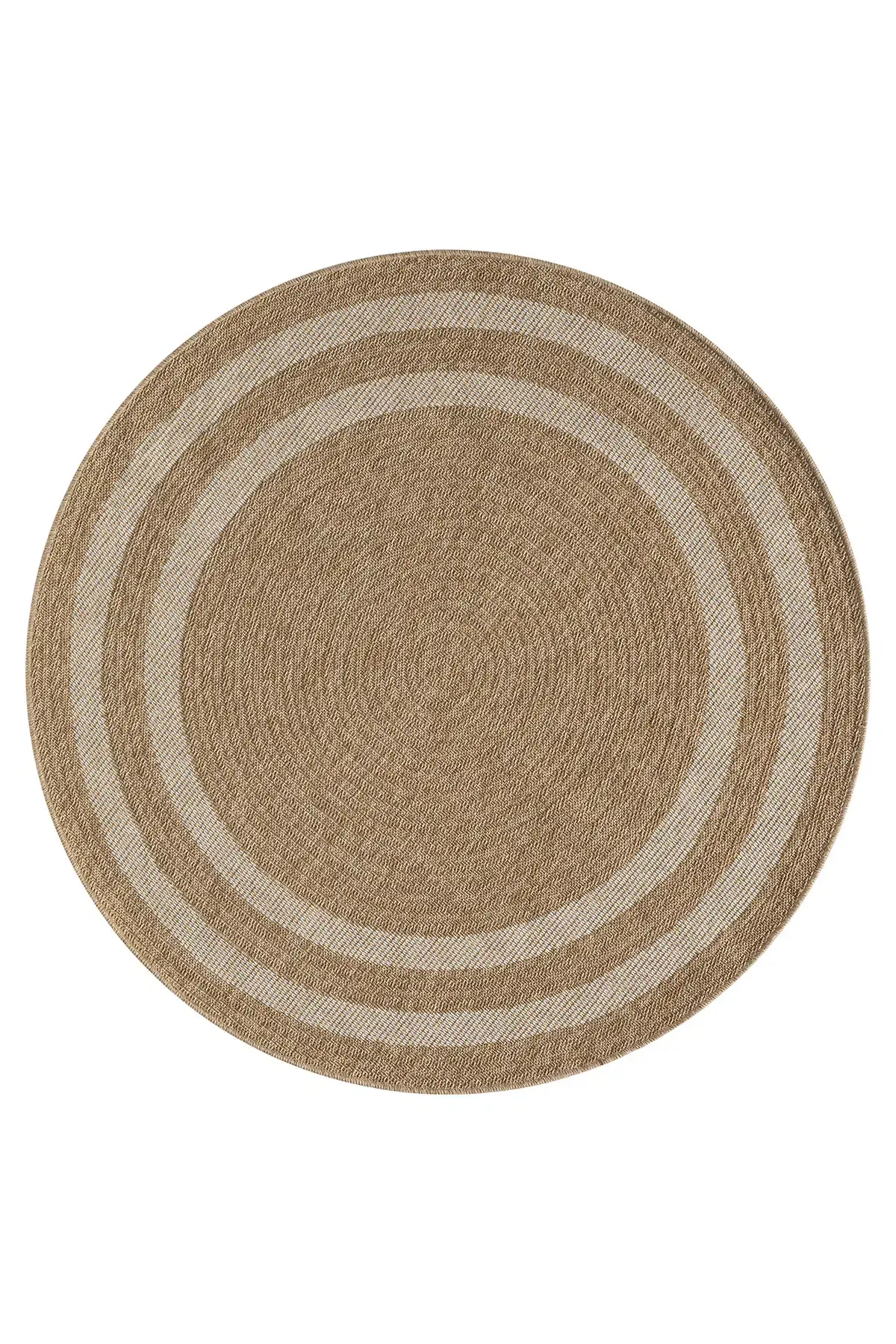 Seyran Halı İndia Hasır Görünümlü Daire Halı 668 Beyaz