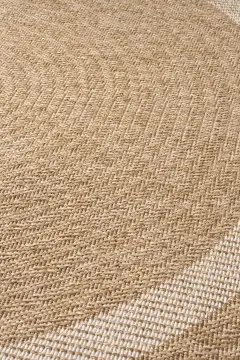 Seyran Halı İndia Hasır Görünümlü Daire Halı 668 Beyaz