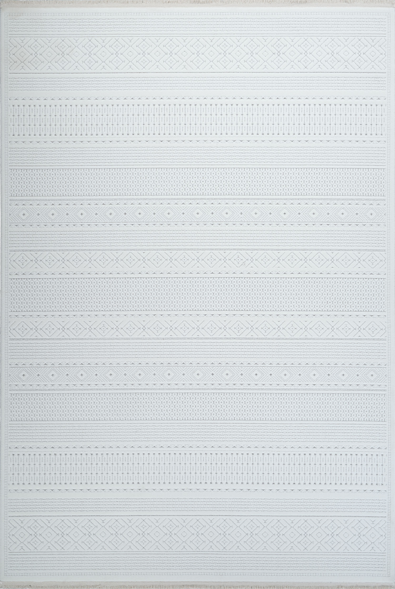 Apex Halı Origami Özel Ebat Kesim Halı 6921 Beyaz Gri