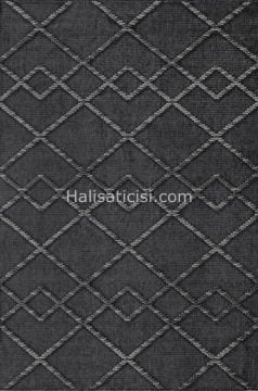 Lena Kabartmalı Kilim C392 ANTRASİT  GRİ