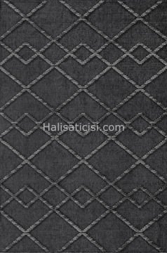 Lena Kabartmalı Kilim C392 ANTRASİT  GRİ 100x218