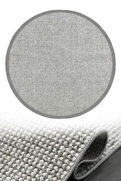 Woolen Disney Anti Alerjik Daire Bukle Halı 8006 GRİ