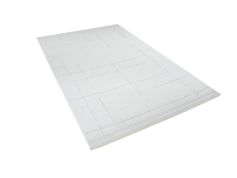 Apex Halı Origami Özel Ebat Kesim Halı 6941 Beyaz Gri