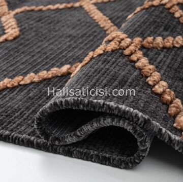 Lena Kabartmalı Kilim C392 ANTRASİT TERRA