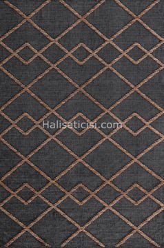 Lena Kabartmalı Kilim C392 ANTRASİT TERRA 100x218