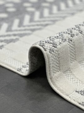 Woolen Halı Venis Bukle Halı 8801 GRİ