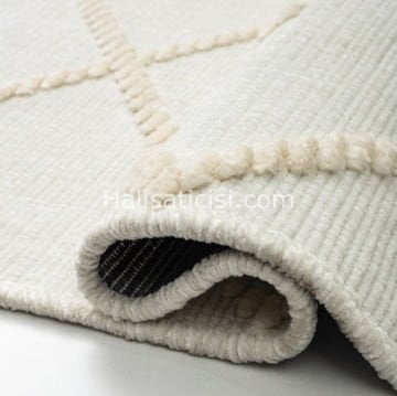 Lena Kabartmalı Kilim C392 KREM KREM