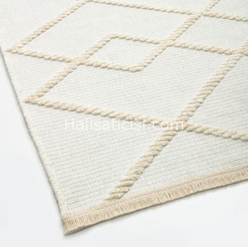 Lena Kabartmalı Kilim C392 KREM KREM