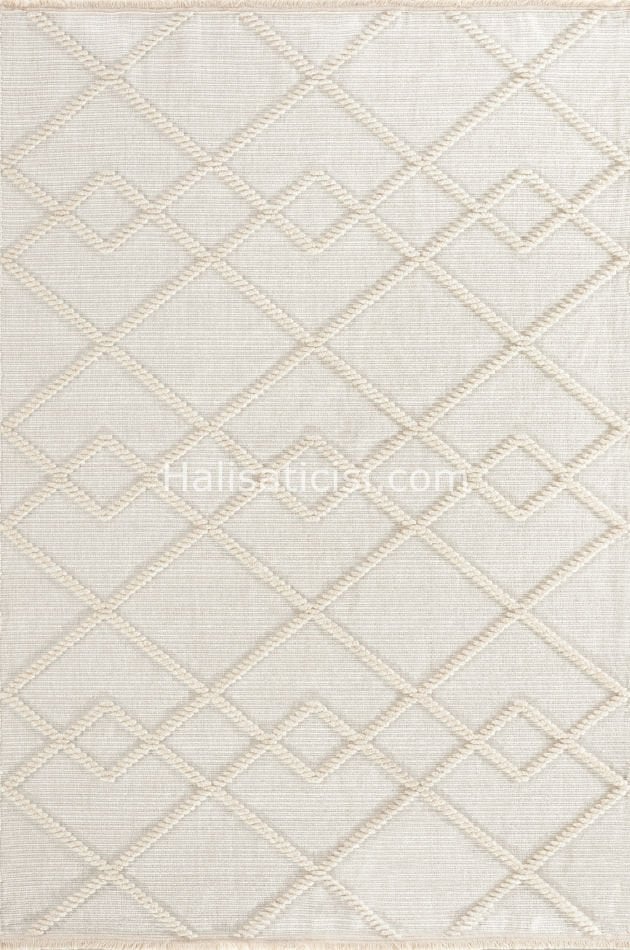 Lena Kabartmalı Kilim C392 KREM KREM