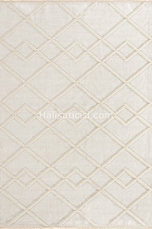 Lena Kabartmalı Kilim C392 KREM KREM 100x218