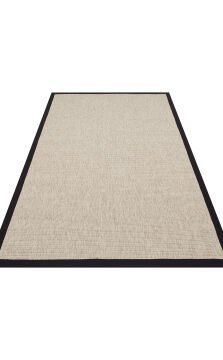 Eko Halı Ventura Bordür Sisal VNT2703 L.Beige BRD Black
