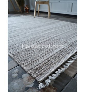 Gümüşsuyu İbiza Özel Ebatlı Kesme Kilim 12185 gri