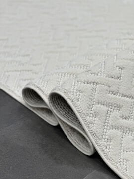 Woolen Halı Venis Bukle Halı 8807 KREM