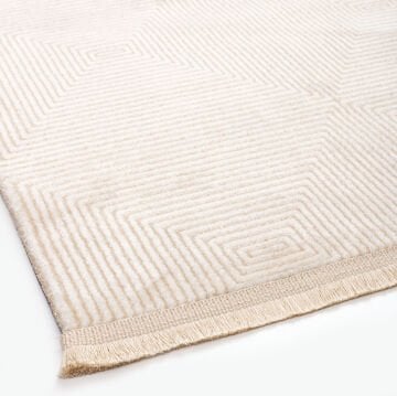 Bahariye Halı Simge Özel Ebat B789 Beyaz-Vizon