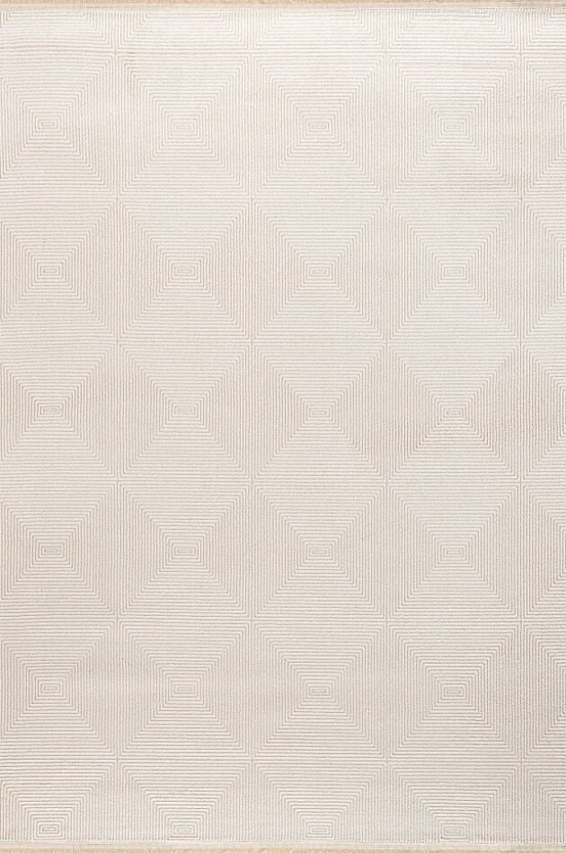 Bahariye Halı Simge Özel Ebat B789 Beyaz-Vizon