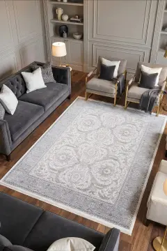 Koza Halı Şimal Klasik Salon Halısı A3551A Gri