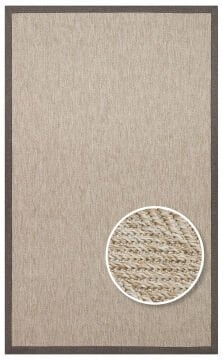 Eko Halı Ventura Bordür Sisal VNT2704 L.Beige BRD Dark Mix