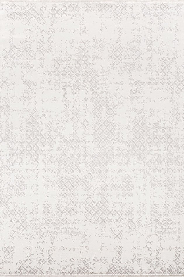 Bahariye Halı Simge Özel Ebat C071 Beyaz-Gri 118 cm