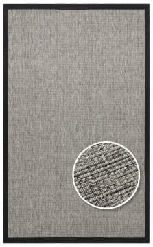 Eko Halı Ventura Bordür Sisal VNT2705 Grey BRD Black
