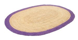 Agra Jüt Purple Oval El Dokuma Halısı