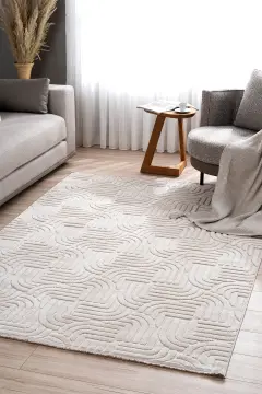 Koza Halı Lisbon İskandinav Tarz Halı A1761B Bej