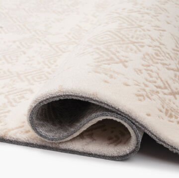 Bahariye Halı Simge Özel Ebat C071 Beyaz-Bej 118 cm