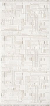 Artemis Samoa 02378B Krem Çizgili Halı 100X200