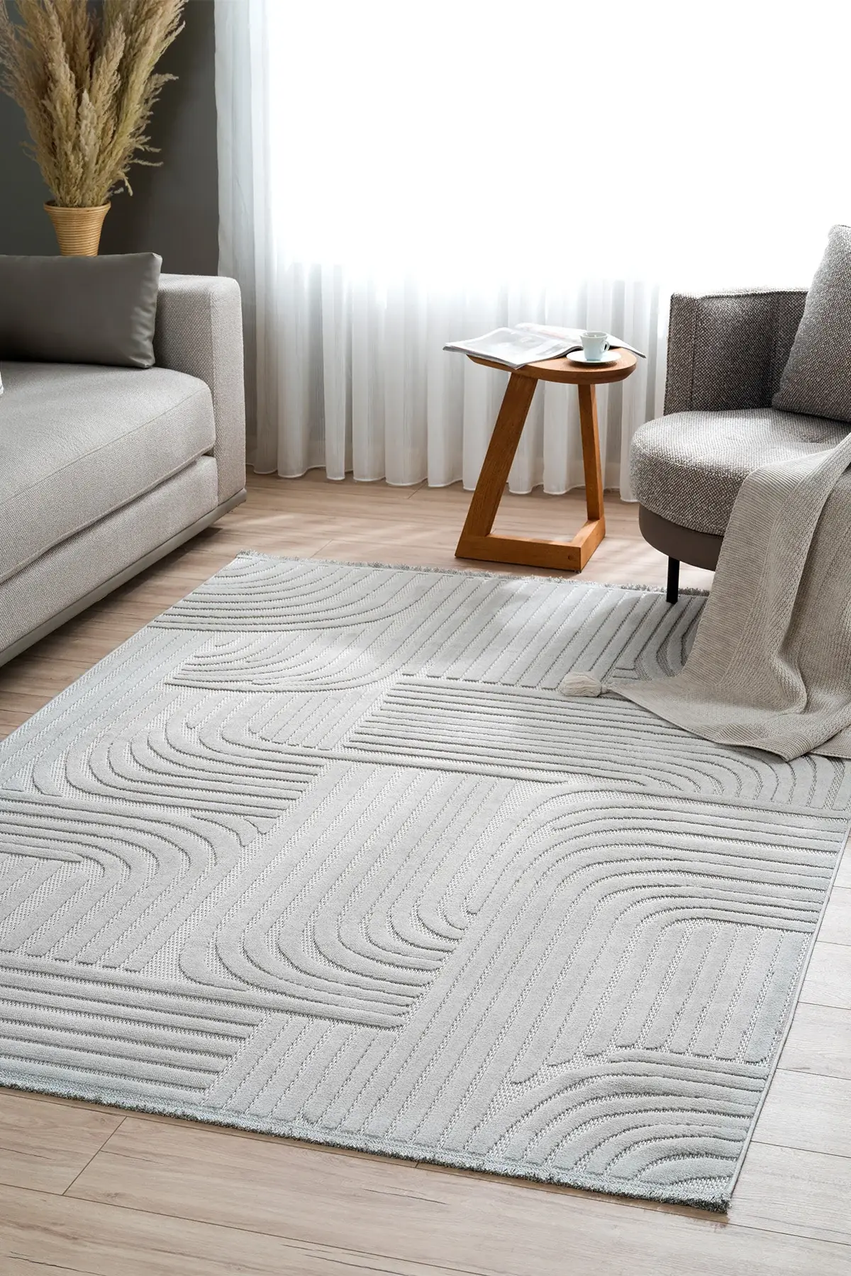 Koza Halı Lisbon İskandinav Tarz Halı A1763C Gri