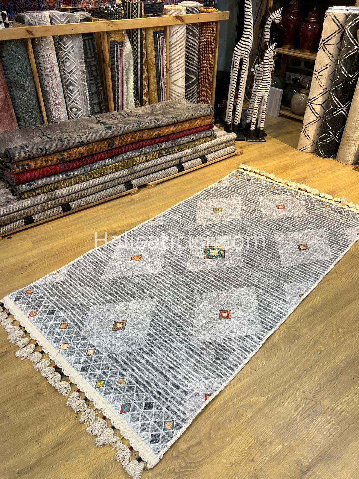 Salerno Çamaşır Makinesinde Yıkanabilir Kilim Halı HS1023 100X200