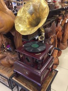 Gramofon Ahşap Çekmeceli Özel Yapım