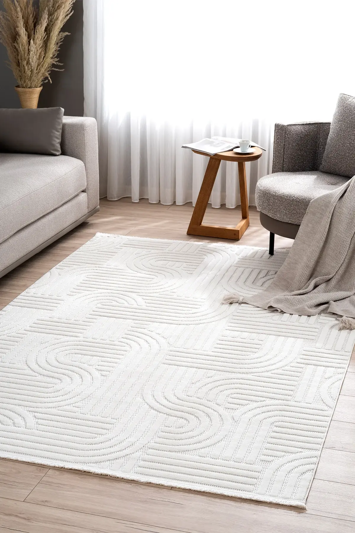 Koza Halı Lisbon İskandinav Tarz Halı A1766A Krem