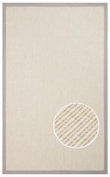 Eko Halı Ventura Bordür Sisal VNT2706 Cream BRD Grey