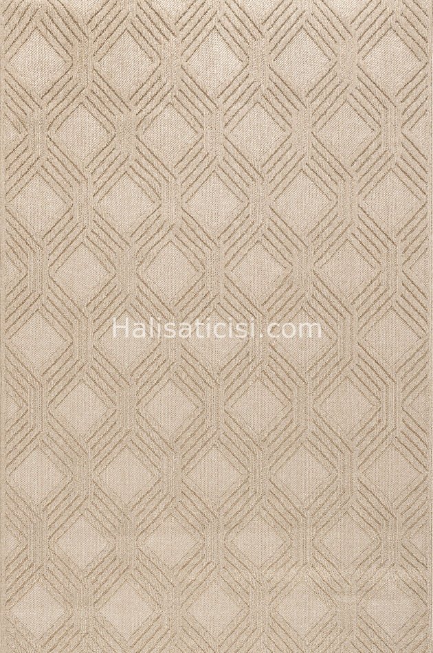 Scandi İskandinav Tarz Bukle Halı B421 KREM KREM 133x190