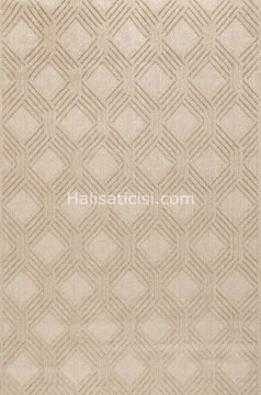 Scandi İskandinav Tarz Bukle Halı B421 KREM KREM 133x190