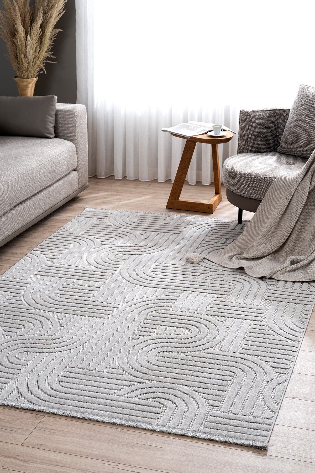 Koza Halı Lisbon İskandinav Tarz Halı A1766C Gri