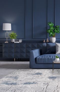 Artemis Runner 05016B Gri Mavi Halı