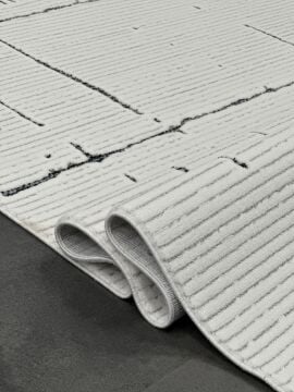 Woolen Halı Lavinia Moden Anti Alerjik Halı 8607 GRİ