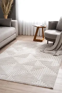 Koza Halı Lisbon İskandinav Tarz Halı A1772B Bej