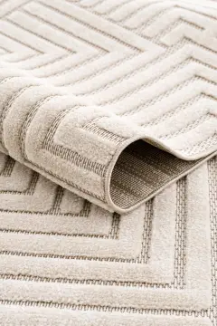 Koza Halı Lisbon İskandinav Tarz Halı A1772B Bej