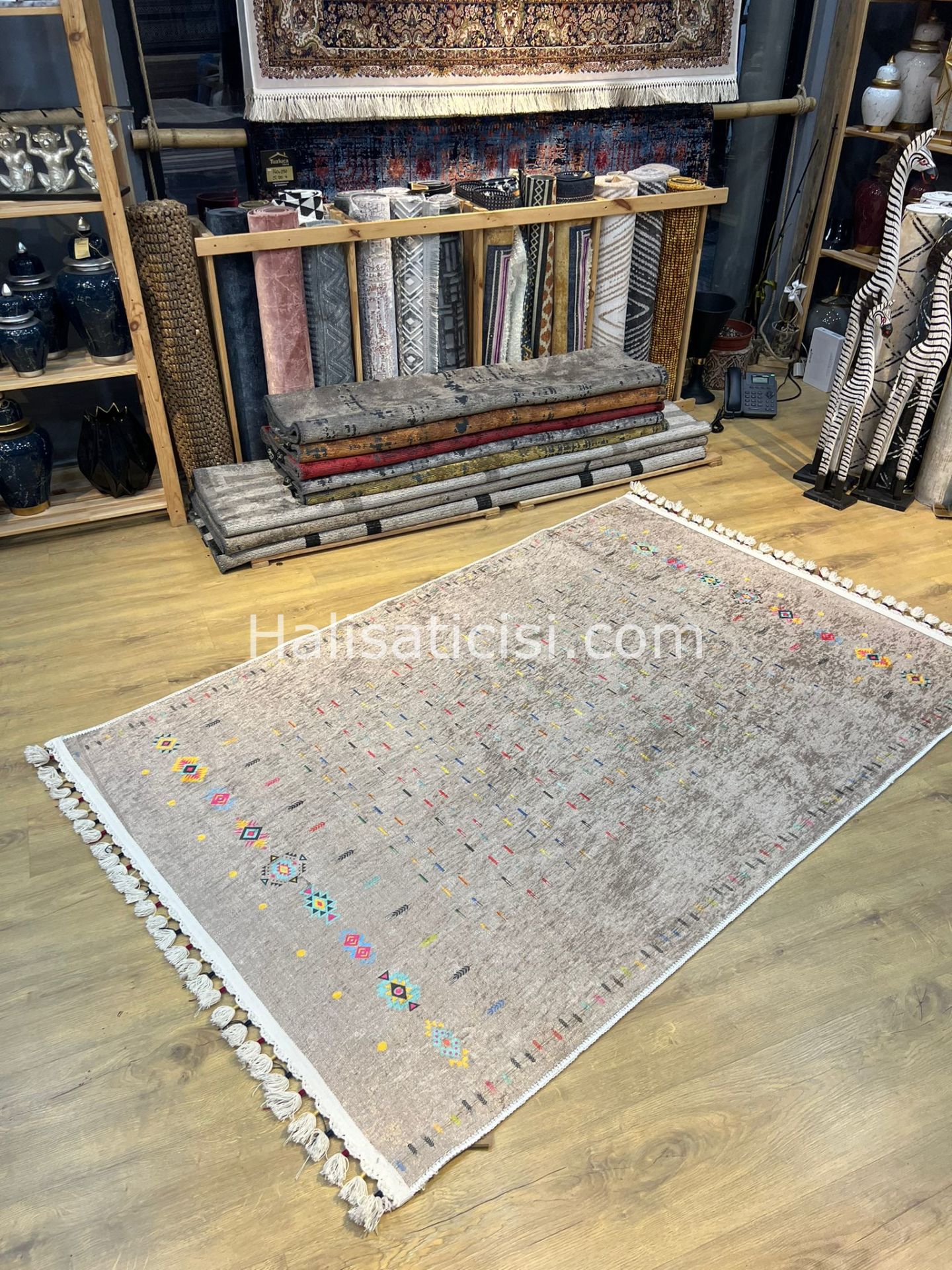 Salerno Çamaşır Makinesinde Yıkanabilir Kilim Halı HS1027