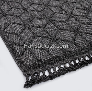 Scandi İskandinav Tarz Bukle Halı \B810 GRİ  ANTRASİT