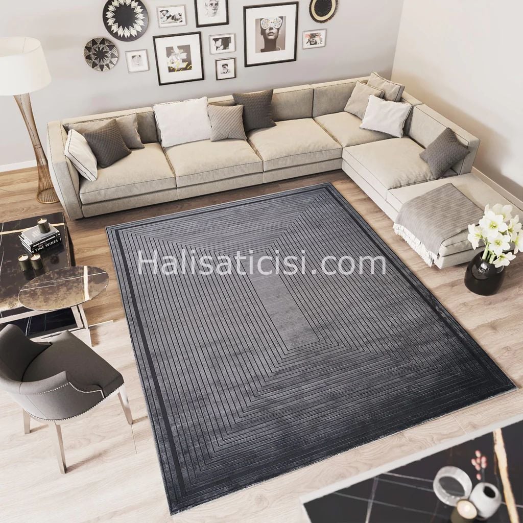 Dolce Vita Halı Donna 8253 Ash Grey Salon Halısı