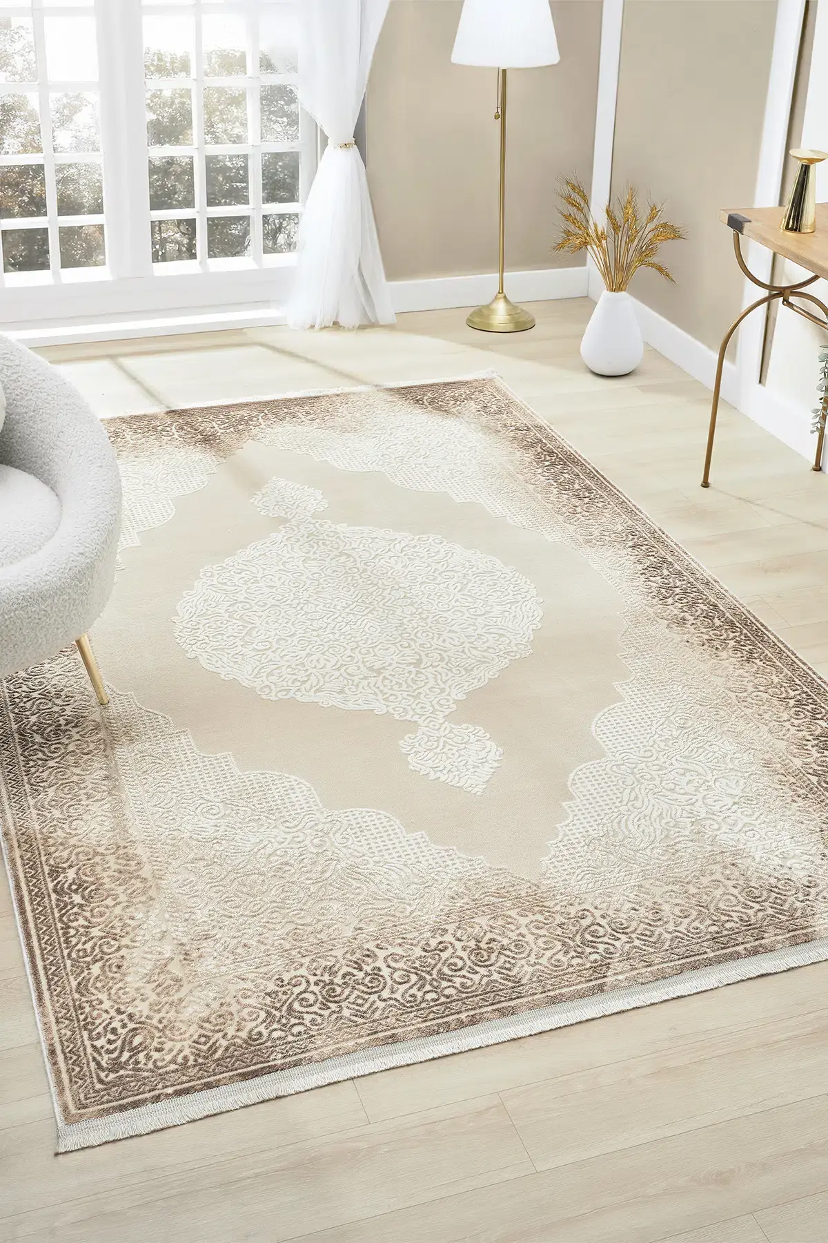 Seyran Halı Asya Akrilik salon Halısı 524 Vizon