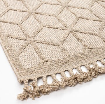 Bahariye Halı Scandi Özel Ebat B810 Gri-Krem 100 cm