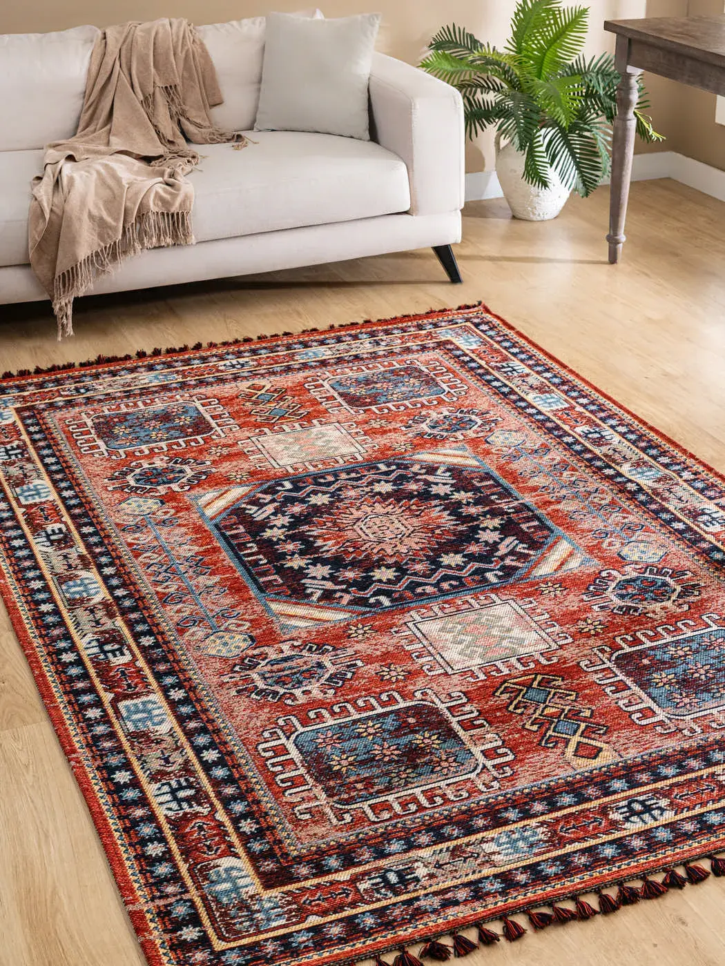 Tuğra Halı Kuman Kilim Eskitme Desenli Kilim KU04
