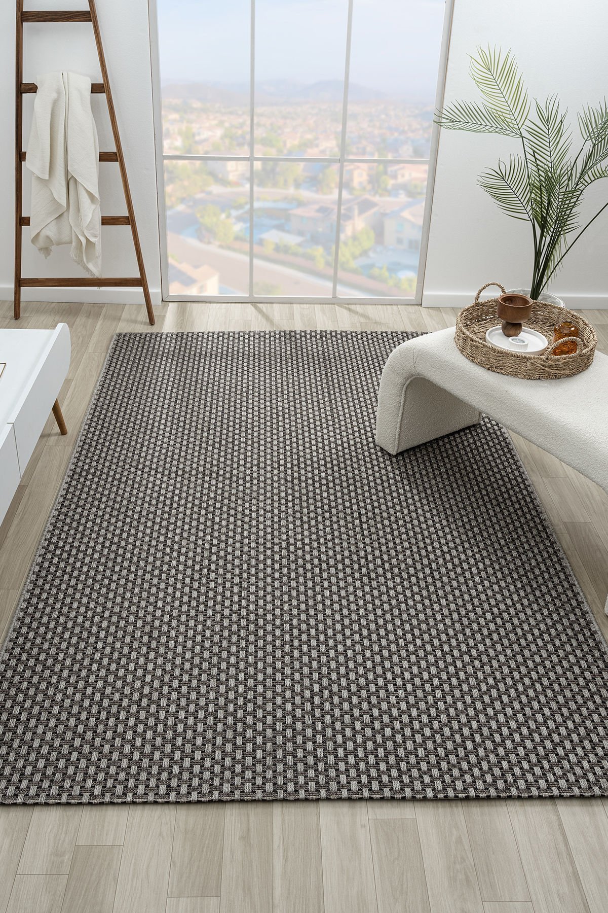 Koza Halı Sahara Özel Ebat Kesme Halı B3775D Gri