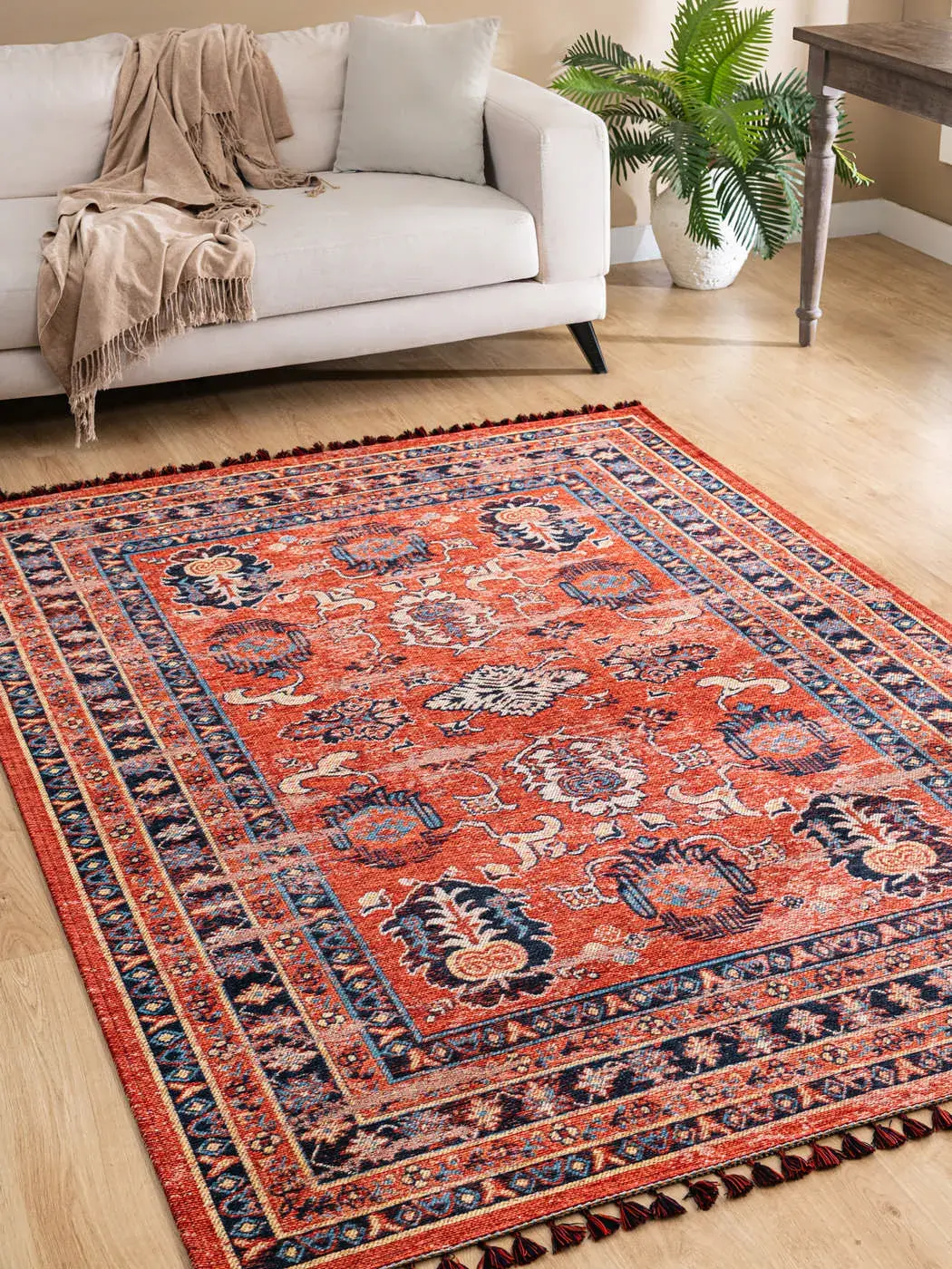 Tuğra Halı Kuman Kilim Eskitme Desenli Kilim KU05